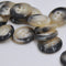Button - Mottled Black and Semi-Transparent - 15mm